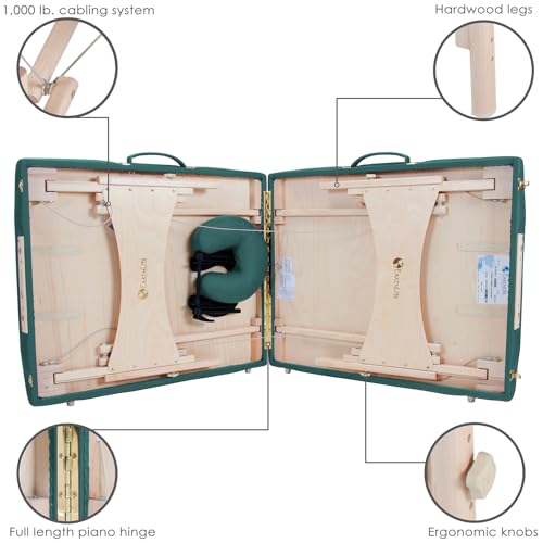 Image of EarthLite Harmony DX Portable Massage Table Package, 30 inch x 73, Teal