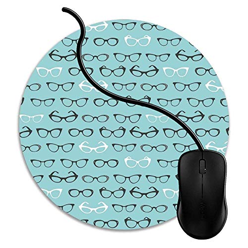 Mouse Pad Gaming Retro Cats Eye Glasses, Premium-Textured Surface, Non-Slip Rubber Base, Laser Optical Mouse Compatible, Mouse mat 1V1641