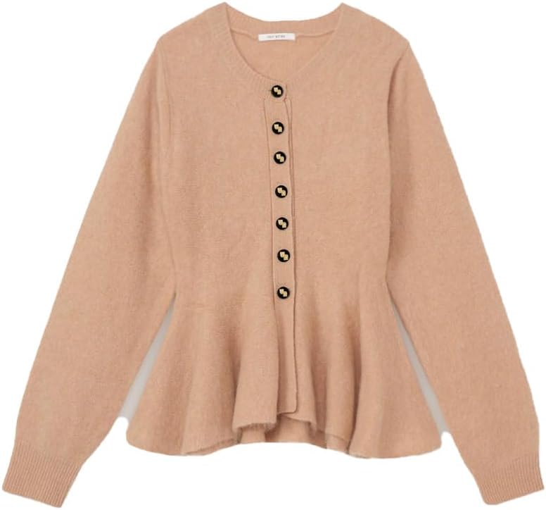 【未使用タグ付き】eimy istoire ウール起毛ペプラムニットカーディガン ウール起毛ペプラムニットカーディガン