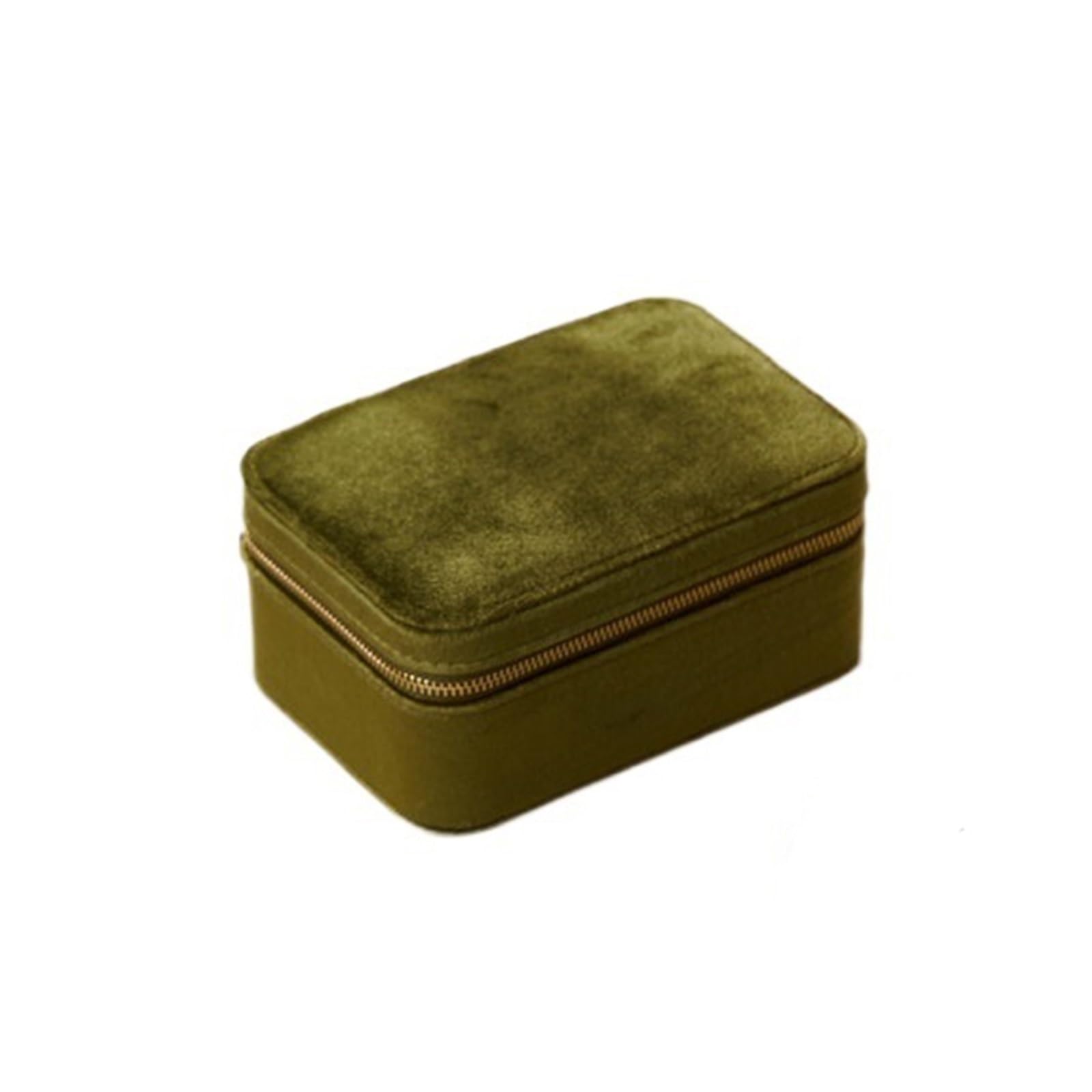 CLQYXRMVC Jewelery Box Travel Jewelry Box Luxurious Organizer With Zipper For Necklaces, Rings, And Earrings Jewellry Organizer Case(Green)