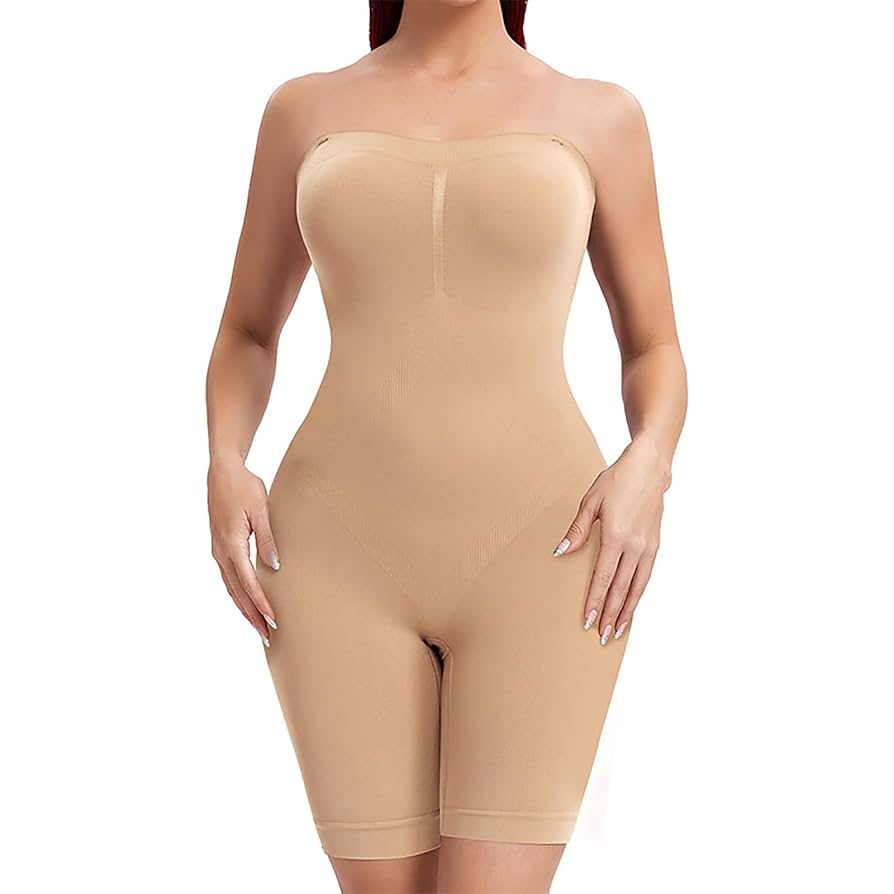 Amazon.co.jp: ストラップレス補正下着ボディスーツ女性のための