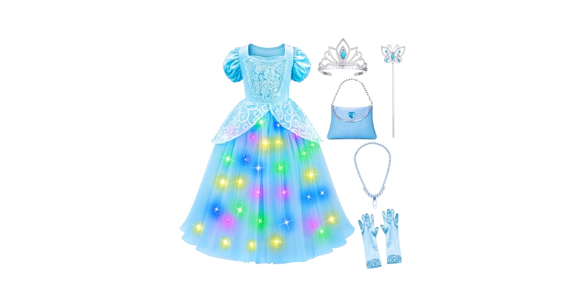 Amazon.com: Light Up Princess Cinderella Costume for Little