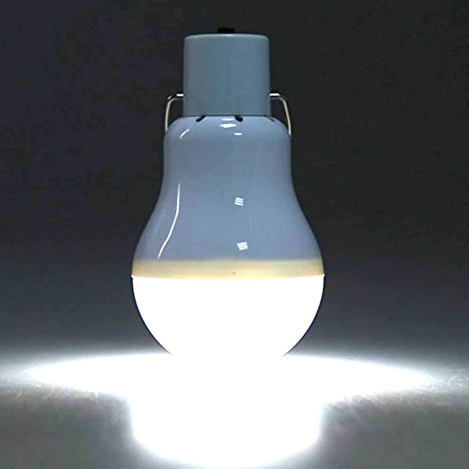 HpLive Lot de 4 lampes solaires LED rechargeables avec panneau solaire pour intérieur et extérieur, randonnée, camping, tente, pêche, éclairage 110 lm-3,6 V