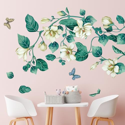 Vinilos Decorativos Florales 3D Sticker Pared 4 Hojas miniatura 4