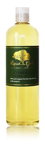 Liquid Gold Inc - 16 oz - Aceite de hierbas de consuelda prémium - Puro y orgánico para uñas de pelo y piel