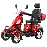 4 Wheel Powered Mobility Scooter for Adults & Seniors,Electric Scooter Adults with Adjustable seat and Rear Basket.Heavy Duty Mobile Scooter…