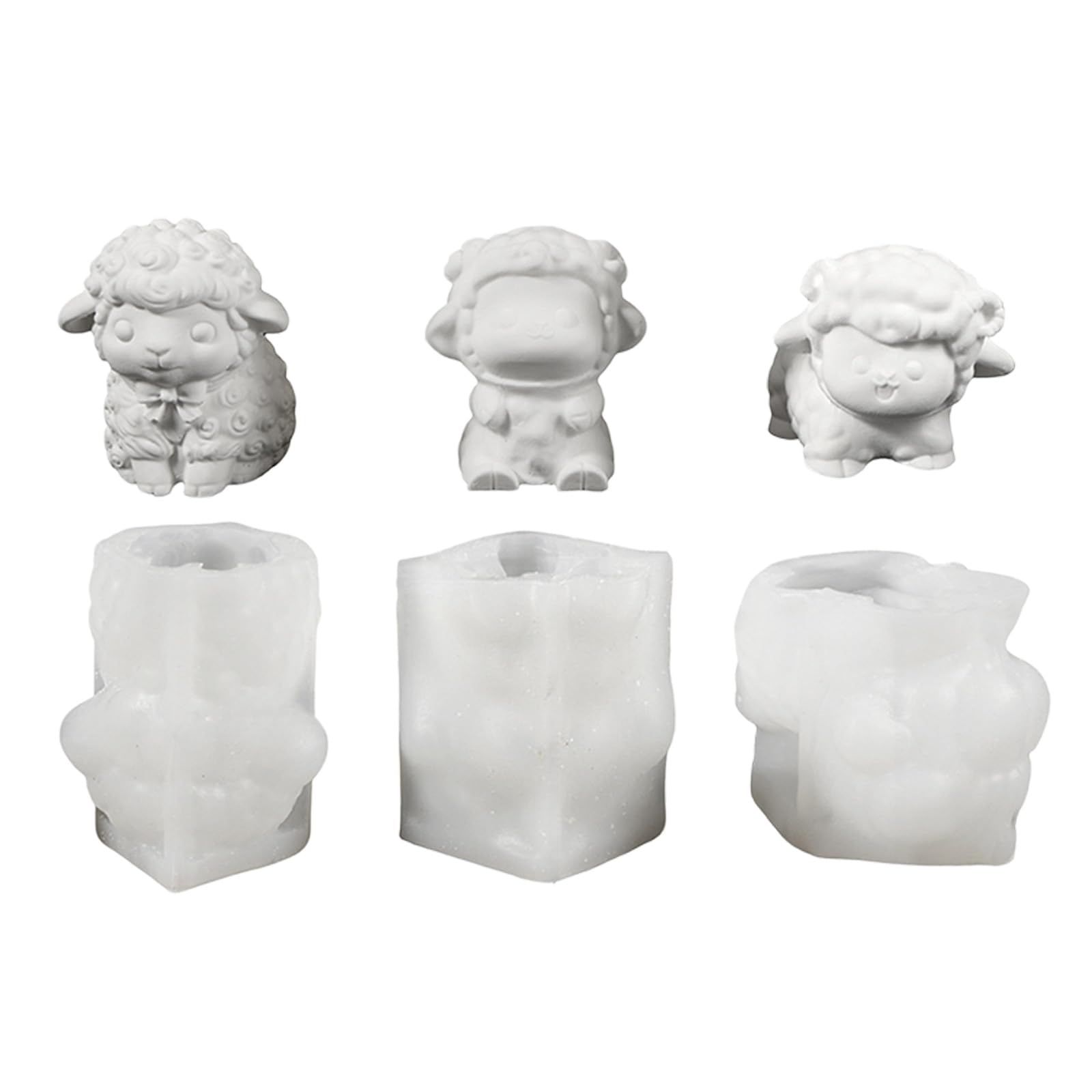 Zeiwohndc Multicolor Artistic Sheep Shaped Silicone Mold For Distinctive Candlewax Soap And Innovative Crafting Silicone Mold