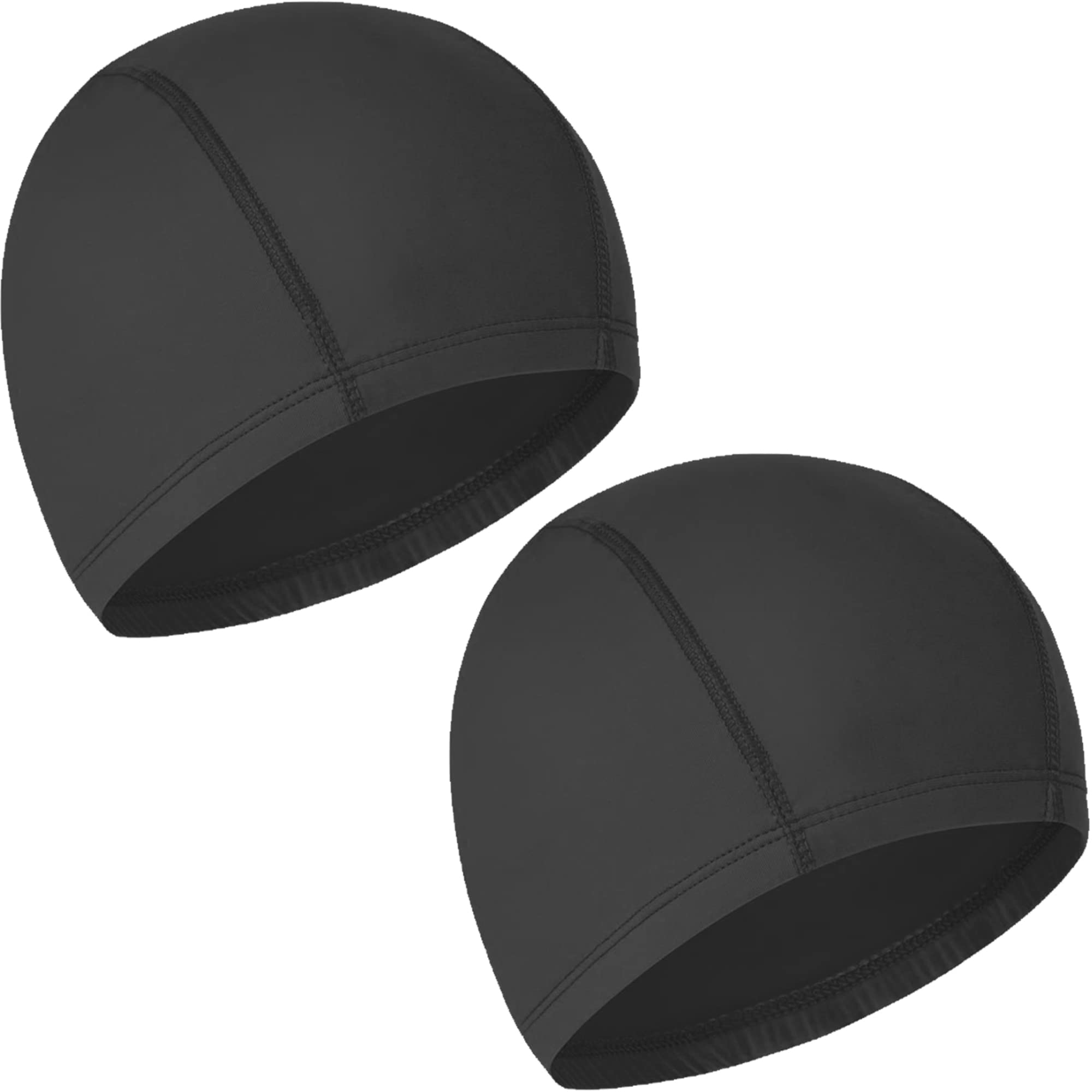 2 Pcs Elastic Swim Caps Comfortable Non-slip Fabric Swimming Hat Lightweight Bathing Caps for Women Men Kids to Swimming