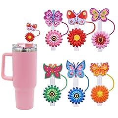 6pcs butterfly straw cap