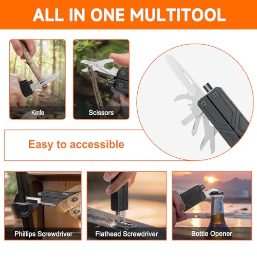 Image of NexTool Gemini, Multi Tool, Multitool Knife with Electric Screwdriver, Needle Nose pliers, Scissors and Bottle Opener, 4mm Bit Set for Small Electronics, RC car, Drones, Glasses Assemble, Unique Gifts