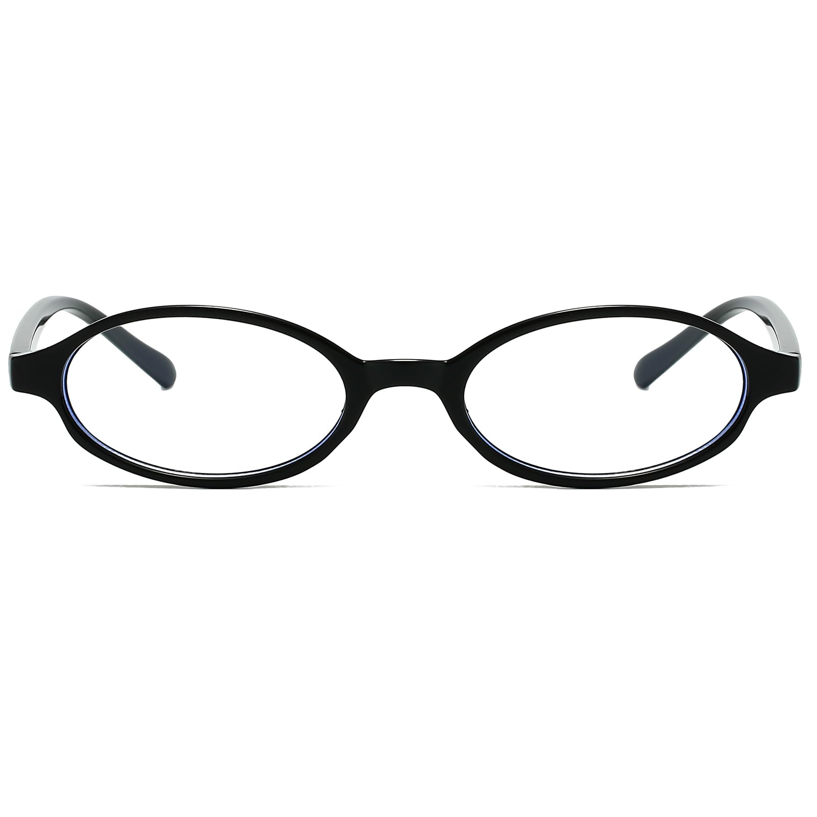 Retro Small Oval Glasses for Women Men 90s Small Face Blue Light Eyeglasses Cosplay Y2K Fake Glasses