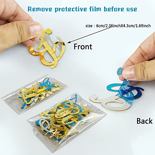 Acrylic Alphanumeric Cake Decoration Diy Cupcake Decoration A-Z Alphanumeric Mirror Gold 0-9 Cake Decoration Pick Personalized Letters Anniversary Wedding Baby Shower Party Supplies #TOP2