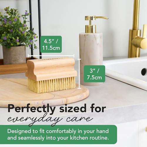 Cepillo para aceite y cera para tablas con mango de madera arce miniatura 3