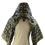 ROCOTACTICAL Sniper Ghillie Suit Foundation, Ripstop, Ghillie Viper Hood, Camouflage Sniper Coat (Digital Woodland)