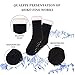 SDBING Women's Winter Super Soft Warm Cozy Fleece Lined Fuzzy Slipper Socks with Grippers (Black, 6-10)