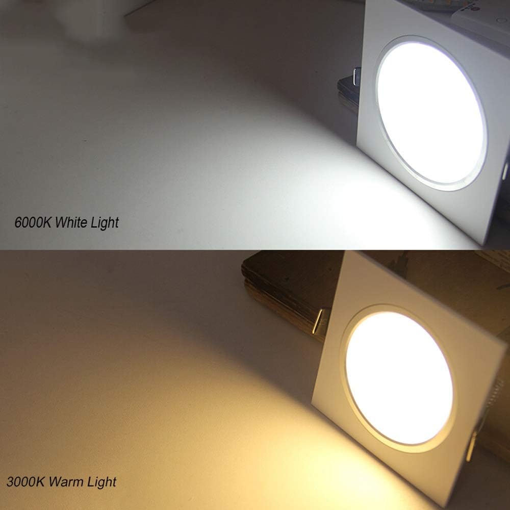 Comparison of 6000K White Light and 3000K Warm Light output from similar downlights