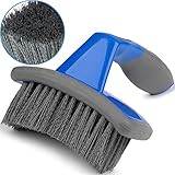 Relentless Drive Tire Brush - Auto Detailing Car Wash Brush, Ergonomic Grip with Curved Head for...