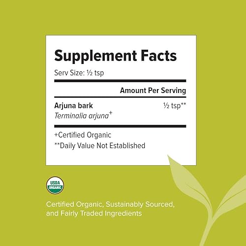 Miniatura 2 de Banyan Botanicals Polvo de Arjuna orgánico  Polvo de corteza de arjuna (Terminalia Arjuna)  Suplemento tradicional de hierbas para una función