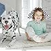 Fennoral 4tlg Hund Kinder Kostüm Gefleckter Hundeohren Stirnband mit Fliege Schwanz Mädchen Tüllrock Tierkostüm für Halloween Karneval Fasching Party Cosplay
