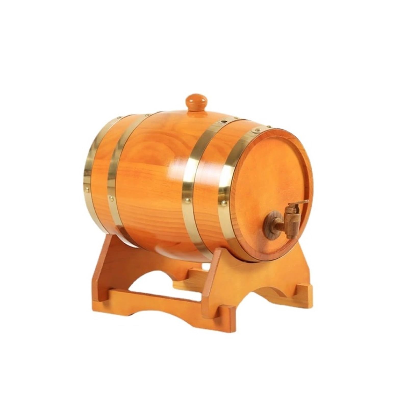 Botte di legno di rovere, per uso domestico, per vino rosso, serbatoio interno, barile per vino, barbecue, birra, vino (1,5 L)