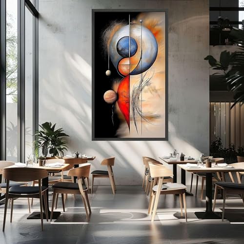 Toile abstraite jazz figure géométrique moderne 70x110cm