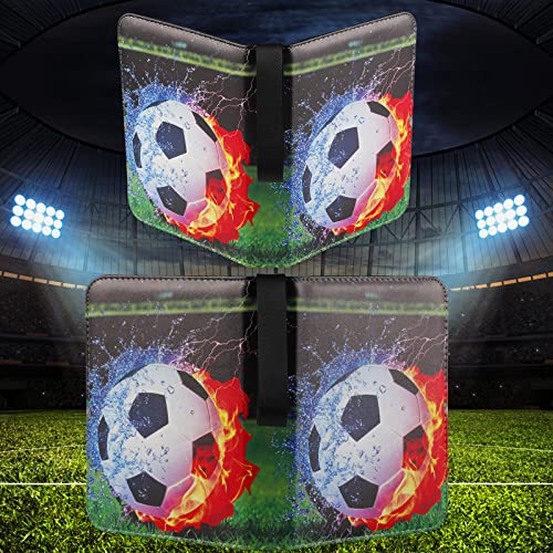 Image of Soccer Card Binder with Sleeves, 400 Pocket Soccer Card Holder for Trading Cards, 4 Pocket with 50 Removable Sleeves Zipper Book Folder Collector Album 3 Ring Binder Organizer Storage Boys Kids Gift