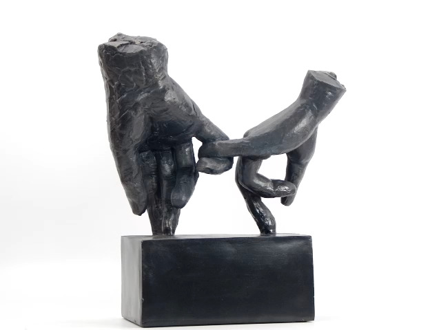 Estatua Decorativa Resina Negra Estatua Mano Promesa 10 in miniatura 7