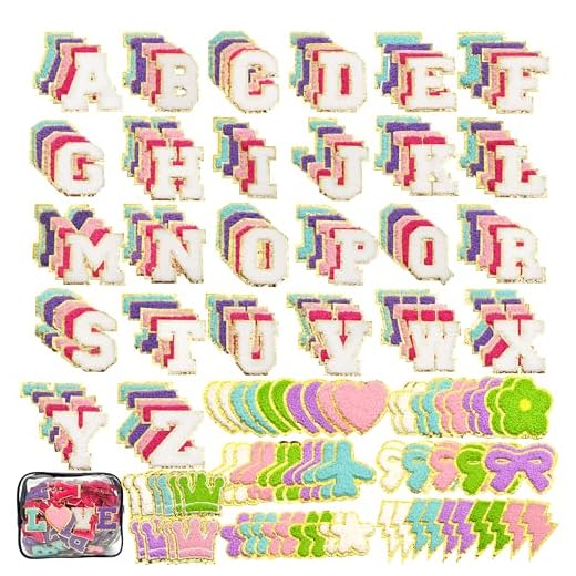 200 Self-Adhesive Chenille Patches Set