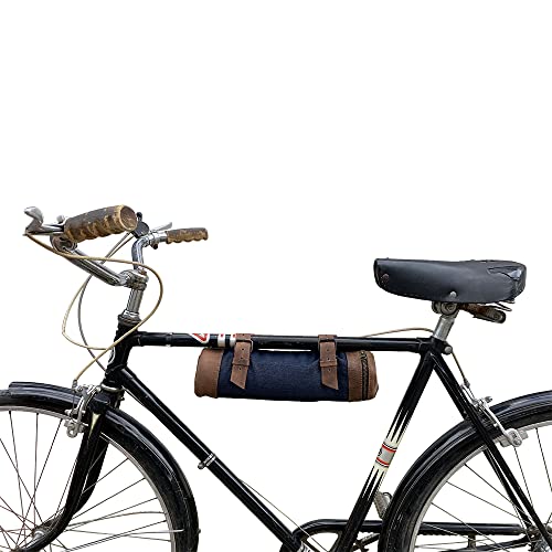 Hide & Drink Repurposed Denim Bike Pack Tube Handmade