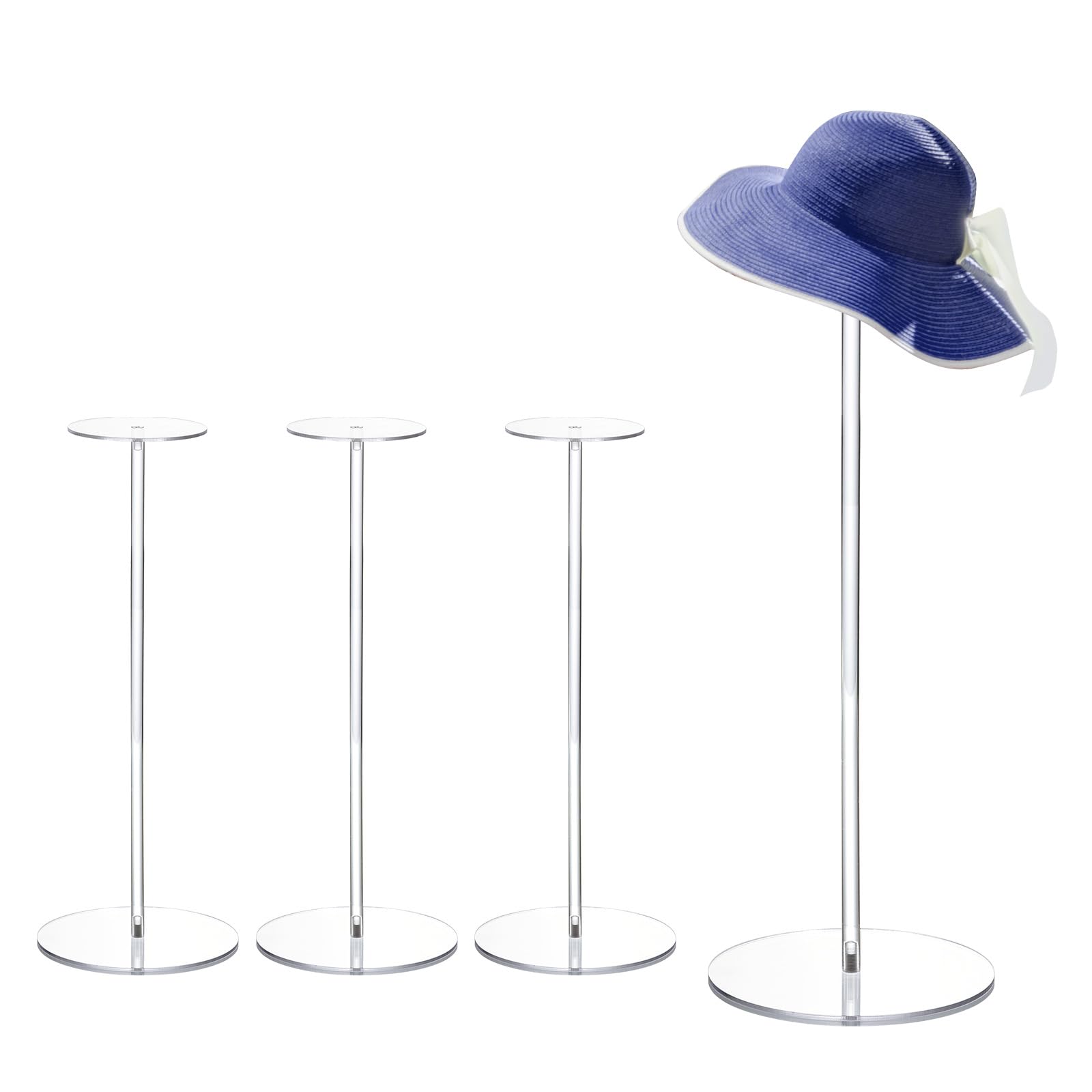 Présentoir en acrylique transparent de 35 cm au design épuré pour chapeaux