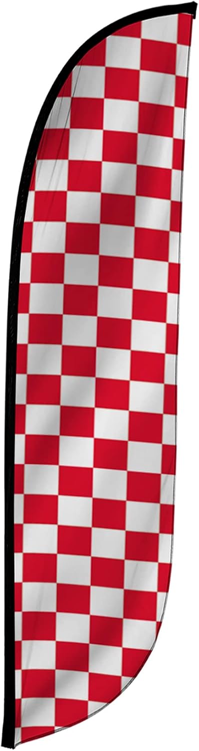 LookOurWay Feather Flag Banner - 12 Feet Tall Advertising Flags for Outside Business and Events Promotion - Swooper Flag Only - Race Marathon Flags - Enter (10M1200259)