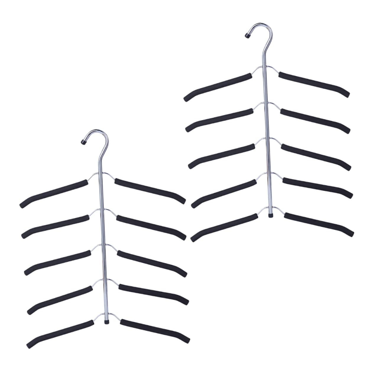 SOLUSTRE 2Pcs Space Saving Hanger Organizer Multi Closet Storage Flexible Padded Arms for Shirts Blouses Coats and More Design for Heavy Clothing