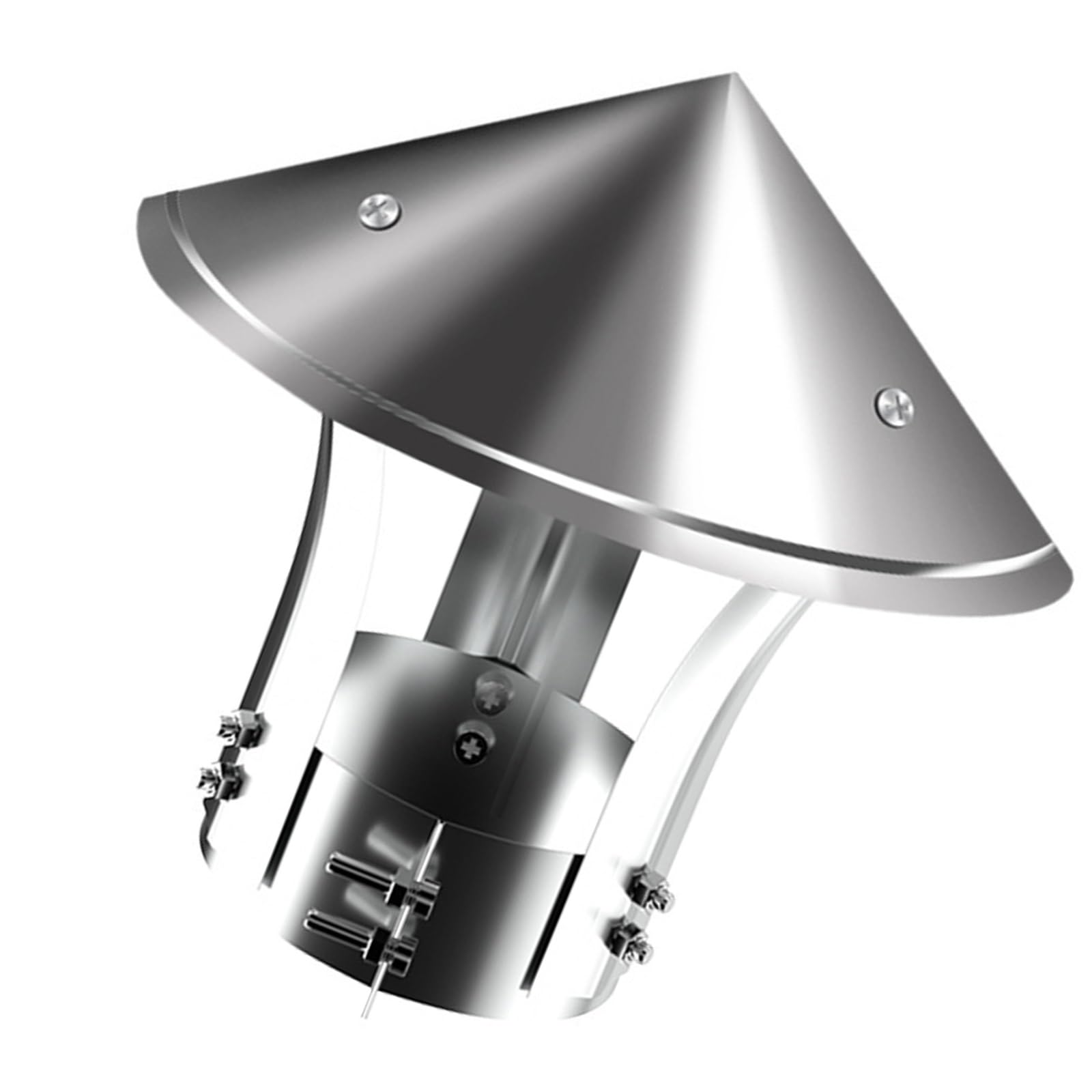MYXJGNAIY Chimney Cap- Vent Roof Cover - Steel Rain Cap -Chimney Cap with Screen-304 Stainless Steel-Round Roof Chimney Cap - Moisture and Hot Air Exhaust - Metal Flue Cap(210mm/8.3in)