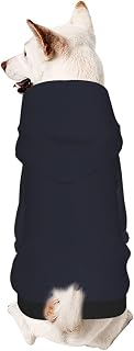 Sudadera con capucha negra de color liso para perro, ropa suave y transpirable para perros pequeños a grandes, ropa elegante y cómoda para perros