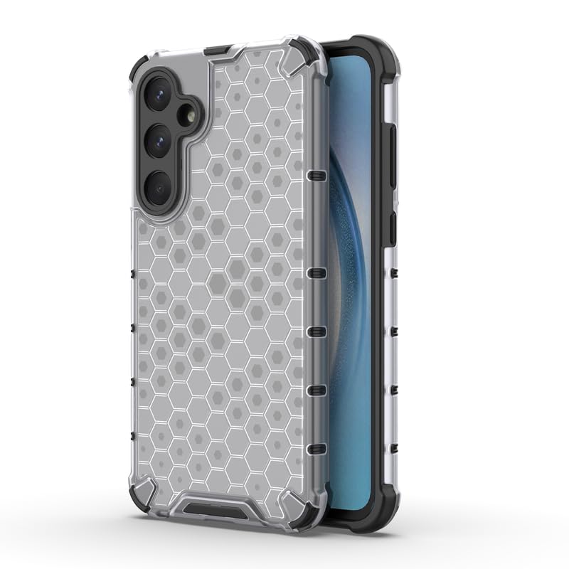 Image of Plastic Bumper Back Case Cover for Samsung Galaxy A55 5G (Transparent)