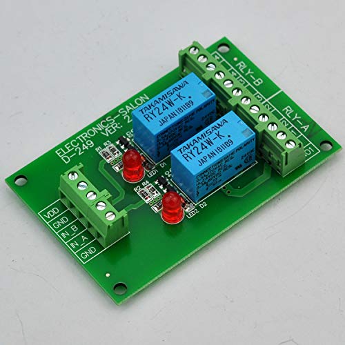 Electronics-Salon 2 Dpdt Signal Relay Module Board, Dc 24V Version, For Arduino Raspberry-Pi 8051 Pic. #TOP1