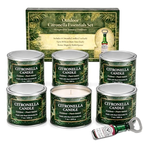 YINUO LIGHT 6 Pack Tin Candles