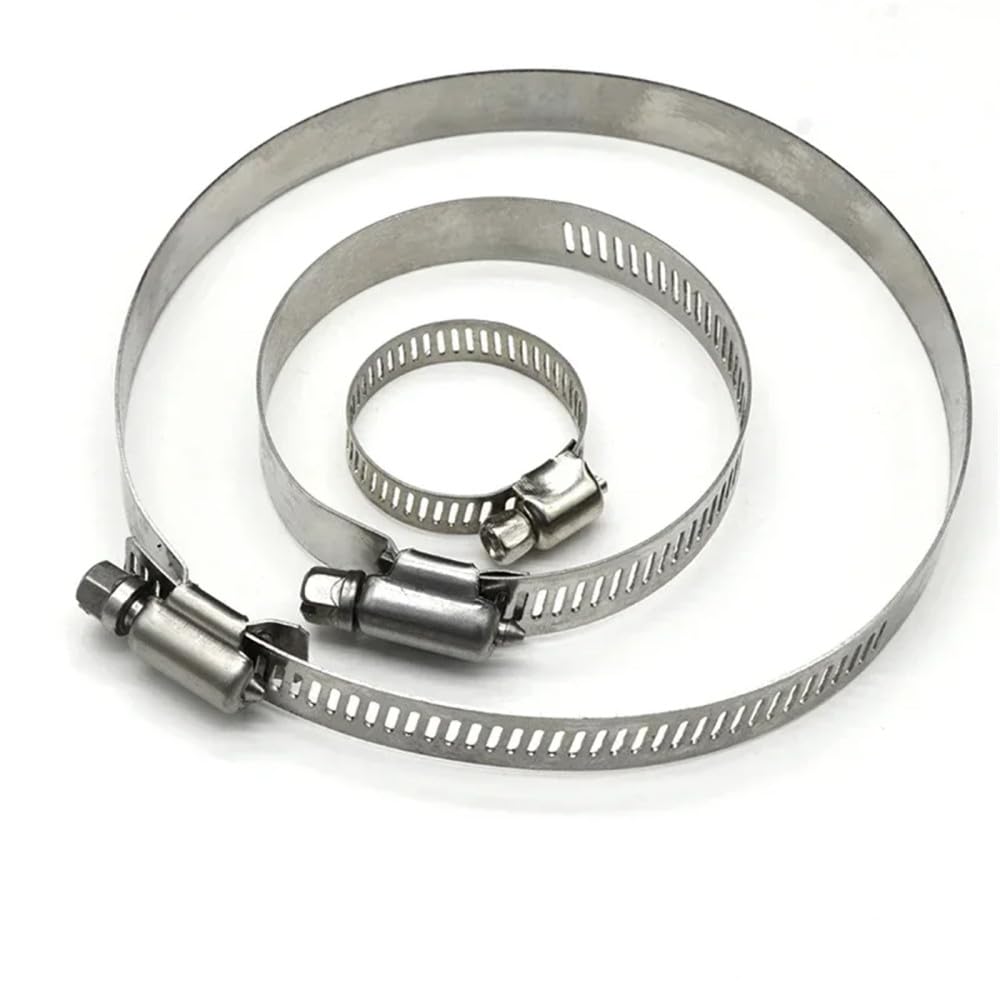 Abrazaderas de tornillo ajustables, Abrazaderas de manguera tornillo sin fin acero inoxidable ajustables 8-120 mm 5/10 piezas(Dia 100-120mm 10pcs)