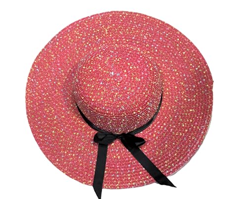Image of Summer Medium Brim Floppy Beach Straw Hats for Women