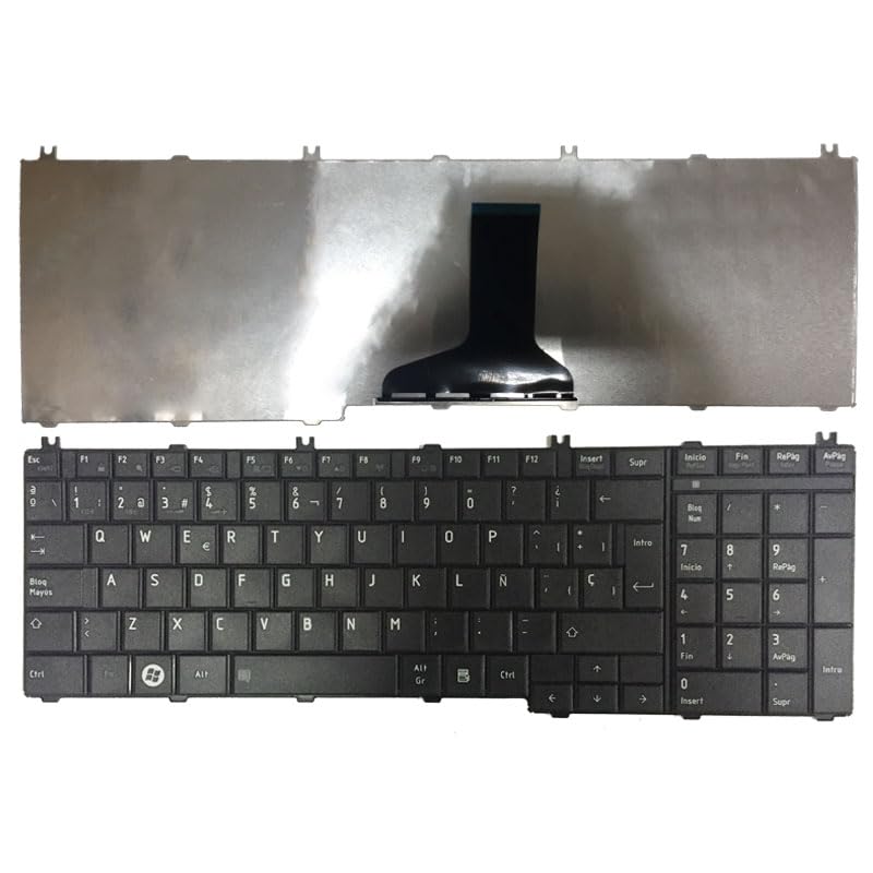 AKGIFT Teclado de Computadora Portátil Compatible para Toshiba Satellite C650 C650D C655 C655D C660 C660D C670 L650 L655 L655D Español