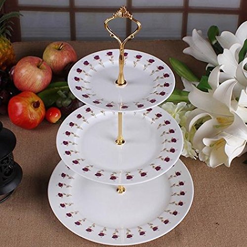 Plateau à gâteau 3 étages pour buffet d'anniversaire et fête de famille