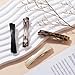 STSTR 4PCS French Barrette Hair Clips for Women, 2.56 Inch Small Tortoise Shell Hair Clip, Curved Glossy Thin Hair Flat Hair Accessories for Women (Black, White, Leopard Color, Amber)