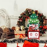 Ipetboom Wood Block Wedding Calendar Wooden Advent Christmas Countdown Calendar Decorative Perpetual Month Display for Home Seasonal Décor - Image 5