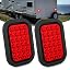 2Pcs Red 24Led Lights 5x3Inch