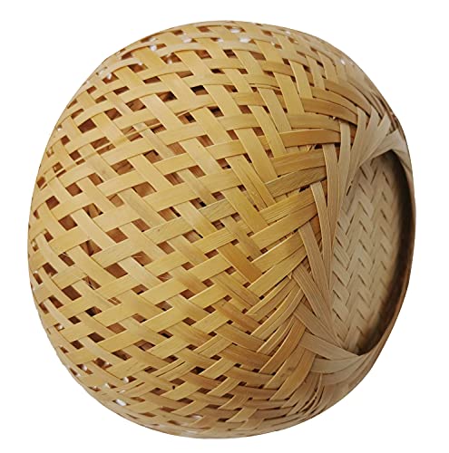 Small Coffee Pods Holder For Capsule Nespresso Vertuoline K-Cup Storage Organizer Handmade Bamboo Woven Jar Canister 6.3Inch #TOP4