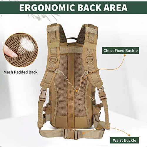 Huntvp-Tactical-Backpack-15L20L-Small-Military-Rucksack-Daypack-Molle-Army-Work-Bag-Motorcycle-Backpacks-for-Men-Women-Camping-Cycling-School-Travelling-Hiking-Fishing-Hunting-Sports-Outdoors