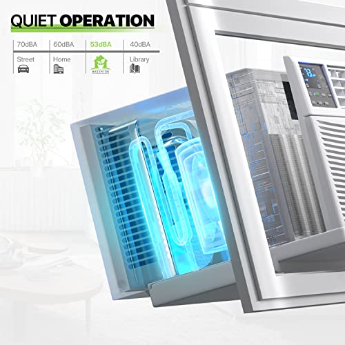 Magshion 8000 Btu Window Air Conditioner With Remote, Ac Unit With 6 Modes-Cool, Dry, Auto-Restart, Fan, Sleep, Ideal For Rooms Up To 350 Square Feet #TOP6