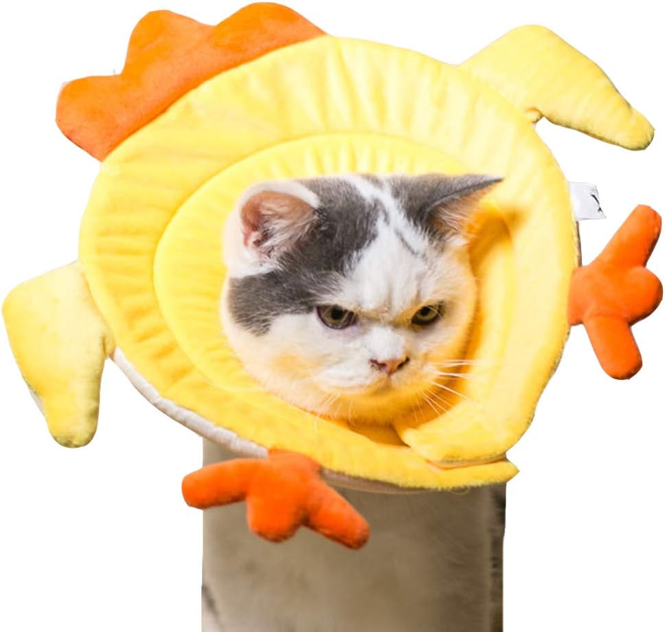 Dog Cone Collar for Surgery, Adjustable Pet Recovery Collar,Soft Pet Cone Collar Protective Cat Cute Comfy Cone for Dogs Cats Puppy Kitten Wound Healing Protection,Yellow