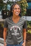 North Carolina State Wolfpack NCAA Officially Licensed Women's T-Shirt Burnout Vintage Scholar, Large