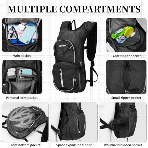 Triathlon-Rucksack Eulant Kompakter Trinkrucksack mit 8 Litern